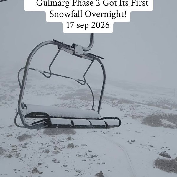 First snowfall at Gulmarg Phase 2