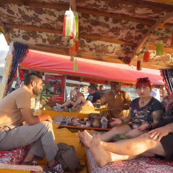 Shikara welcome for our guests on Dal Lake