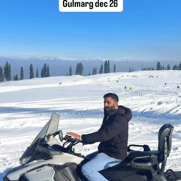 Snowmobile ride in Gulmarg